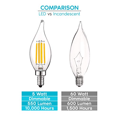Vintage Candelabra LED Bulb 60W Equivalent (24 Count)