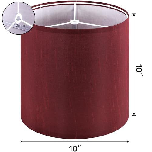 Small Drum Lampshades Burgundy Set of 2 (2 Count)