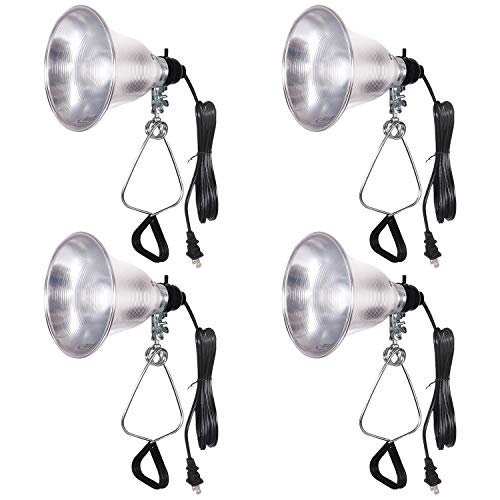 5.5 Inch 4 Pack Clamp Lamp Light Socket with Aluminum Reflector