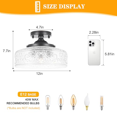 Semi Flush Mount Ceiling Light Fixture