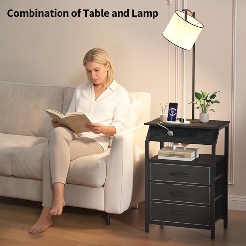 End Table with Floor Lamp Set of 2 (2 Count)