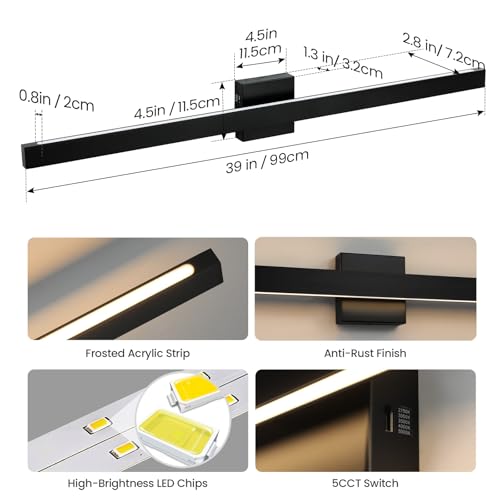 Modern Bathroom Lighting Fixtures Over Mirror