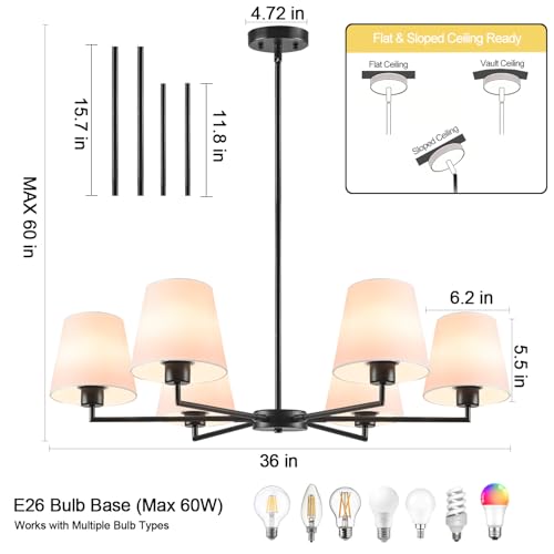 Black Chandeliers for Dining Room