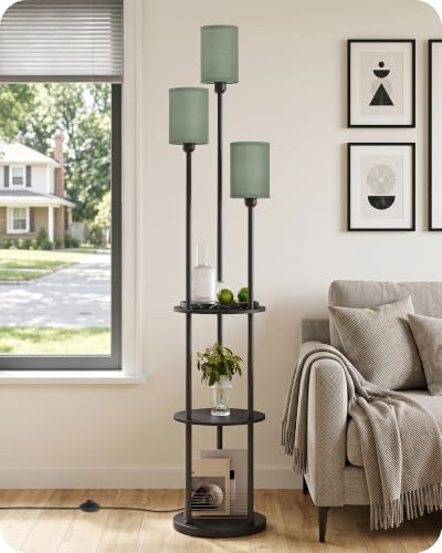 Floor Lamp with Shelves