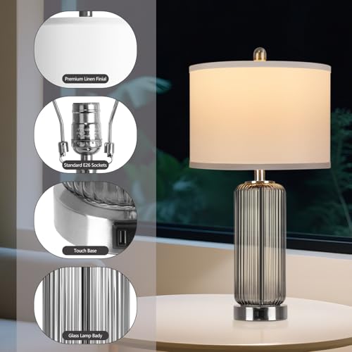 Modern 27" Touch Table Lamp (2 Count)