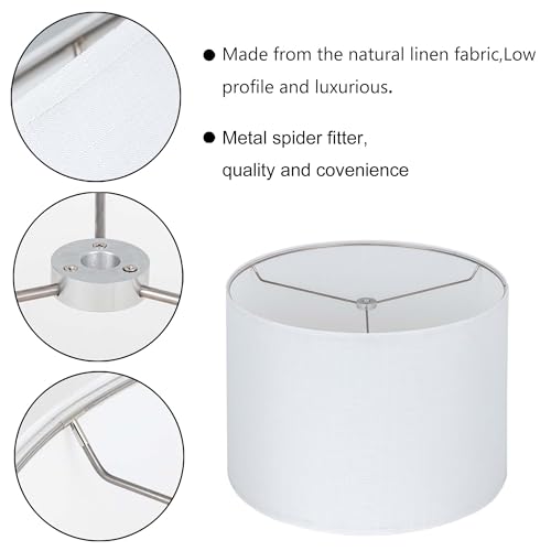 White Set of 2 Lampshade Requires Self