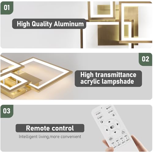 Modern Gold Led Ceiling Light 3