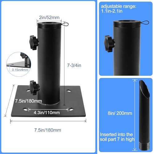 Bolt on Umbrella Base