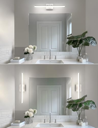 23.6 Inch Bathroom Vanity Light Bar Over Mirror Nickel 3CCT
