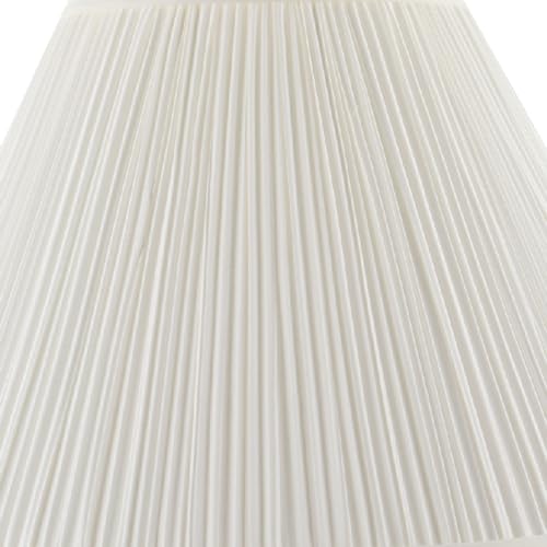 33191 Transitional Hardback Empire Shaped Mushroom Pleated Pleated White Spider Shade