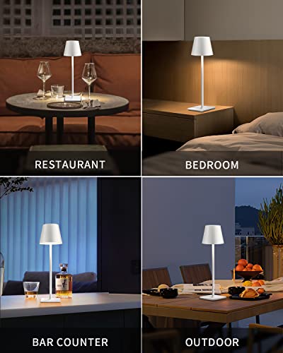 2 Pack Cordless White Table Lamps (2 Count)