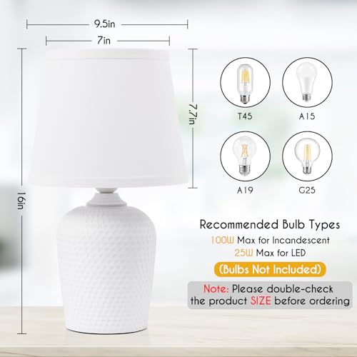 16’’ Table Lamps Set of 2 for Bedroom (2 Count)