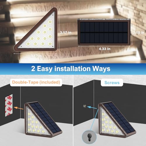 24 Pack Solar Step Lights Outdoor Waterproof (24 Count)