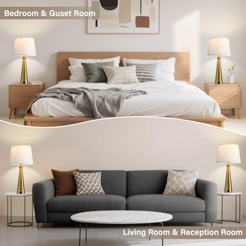 Modern Touch Lamps for Nightstand (2 Count)