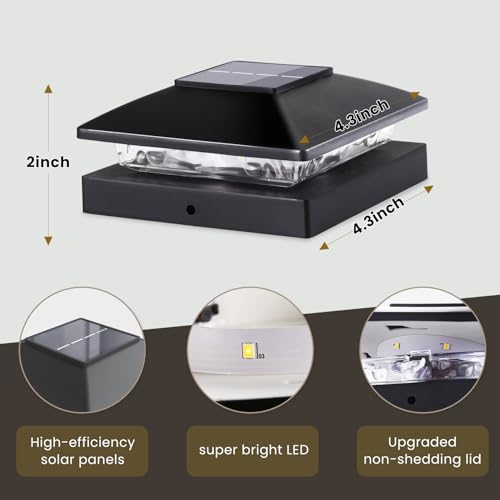 Solar Post Cap Lights Outdoor 20pack (20 Count)