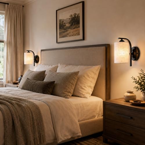 Black Wall Sconces Lights for Bathroom (2 Count)