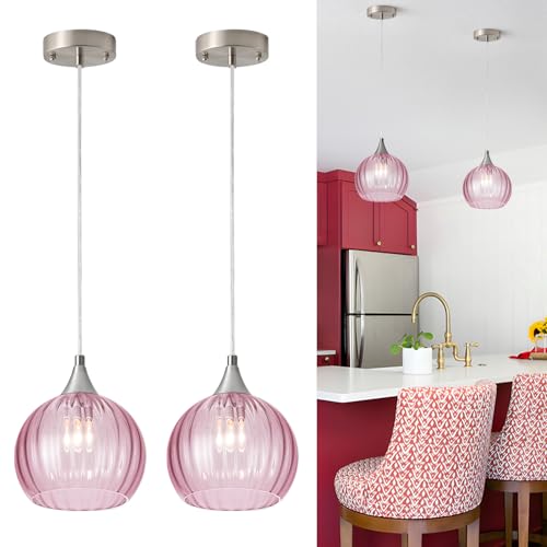 Brushed Nickel Pendant Lights Kitchen Island (2 Count)