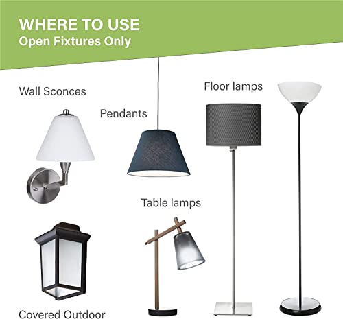 LED Light Bulbs 60 Watt Equivalent A19 Standard Light Bulbs 2700K Warm (4 Count)
