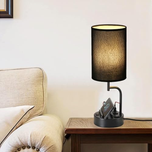 Table Lamp with 3 USB Charging Ports (2 Count)