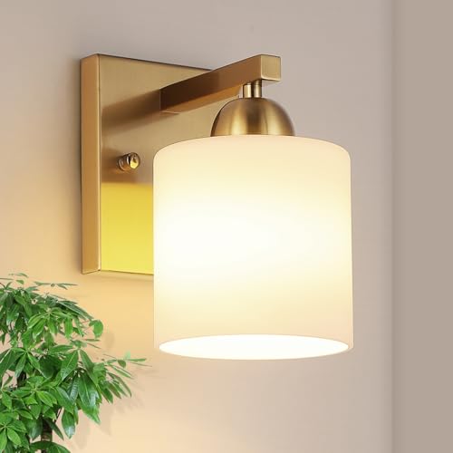 Gold Milk Glass Wall Sconces