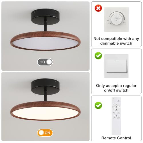 Nordic Semi Flush Ceiling Light