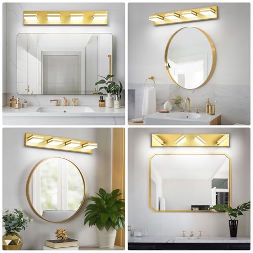 Modern LED Gold Acrylic Bathroom Lights Fixtures 4