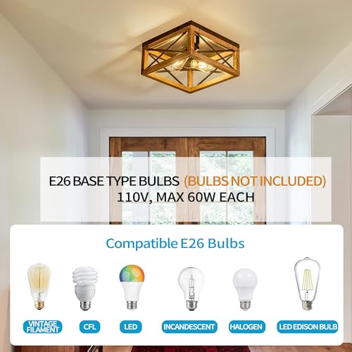 Flush Mount Ceiling Light Fixture for Kitchen Hallway