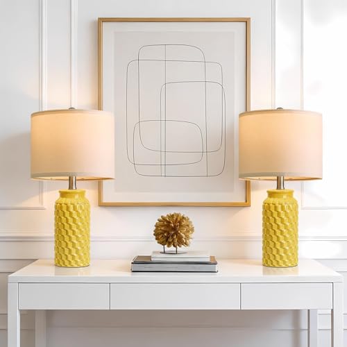20.5" Ceramic Table Lamps Set of 2 (2 Count)