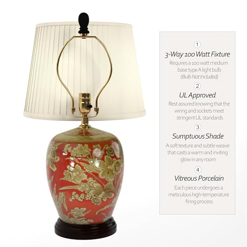 21" Floral Bouquet Jar Lamp