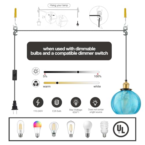 Modern Plug in Hanging Light