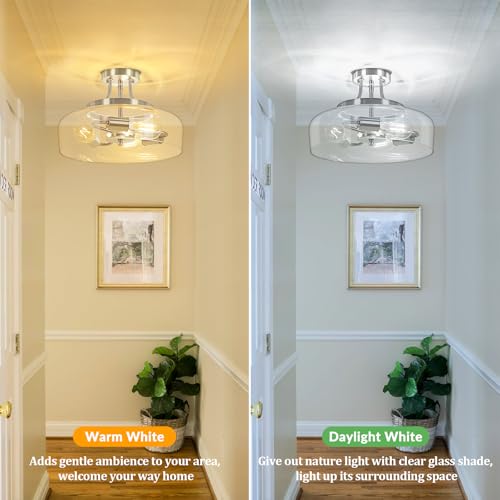 3 Light Semi Flush Mount Light Fixture
