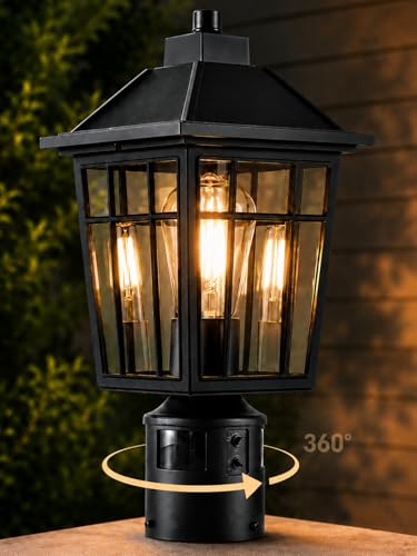 360°Motion Sensor Outdoor Post Light