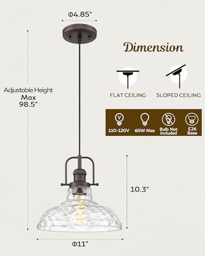 Water Ripple Glass Pendant Light