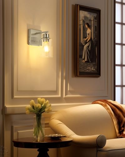 Wireless Battery Operated Wall Sconce Set of 2 with Remote Control (2 Count)