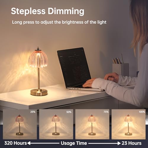 Tulip Table Lamp with 5200mAh Battery & Touch Control