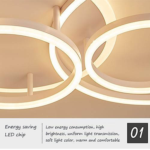 Chaners Ceiling Light LED Ceiling Light Ring Design Lighting Dimmable with Remote Control Lights for Living Room Bedroom Hallway