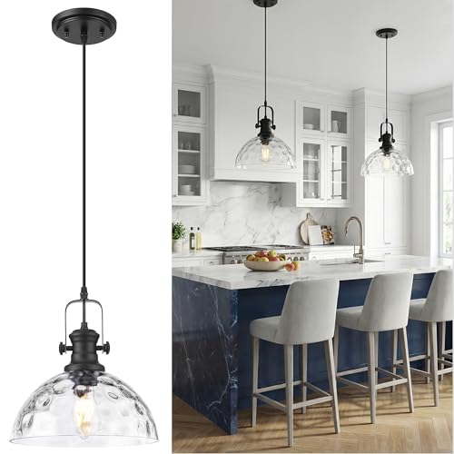 10.5" Black Pendant Light for Kitchen Island