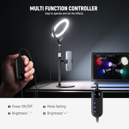 Basics 7" Desk Ring Light with Stand