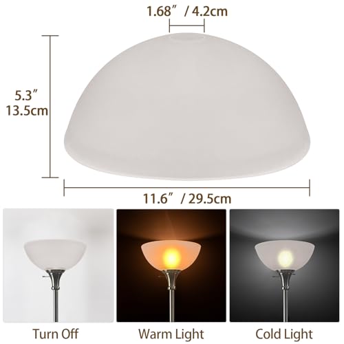 Glass Lamp Shade Replacement for Torchiere Floor Lamps