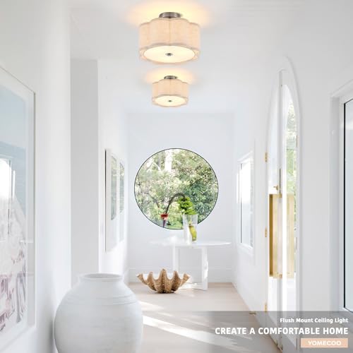 13" Chrome Semi Flush Mount Ceiling Light