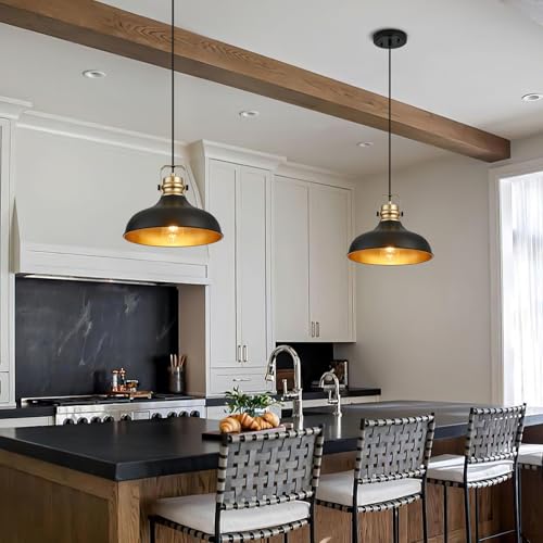 Black and Gold Pendant Lights Kitchen Island Fixtures
