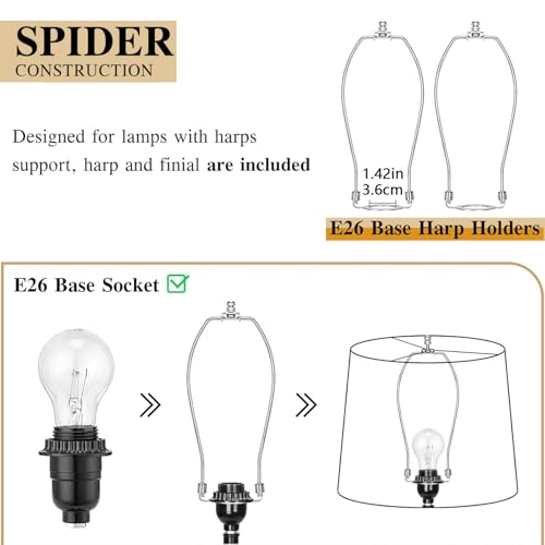 drum Fabric White lamp shades Set of 2 for table lamps