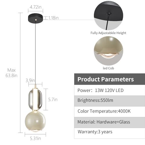 Modern Glass Pendant Light