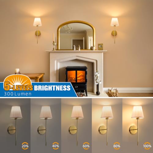 19.9 inch Battery Operated Wall Sconce Set of 2 (2 Count)