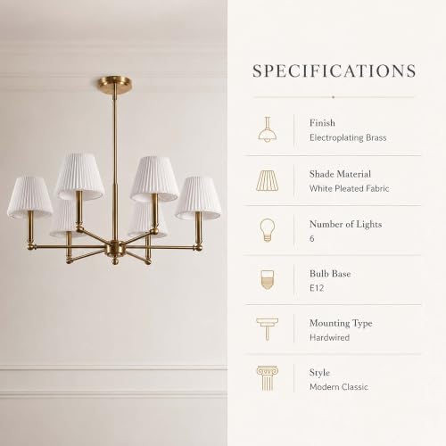 36" Brass Chandelier