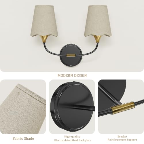 Bathroom Light Fixtures Over Mirror (Black Gold / 2 Light)