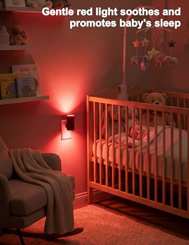 Red Night Light Plug into Wall (2 Count)