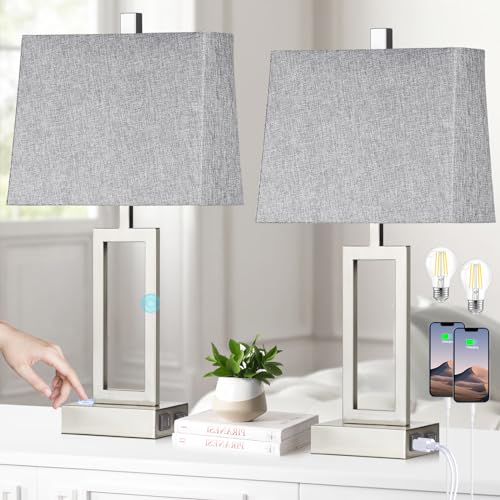 23.5" Touch Control Table Lamps (2 Count)