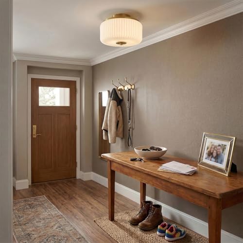 3 Light Gold Flush Mount Ceiling Light
