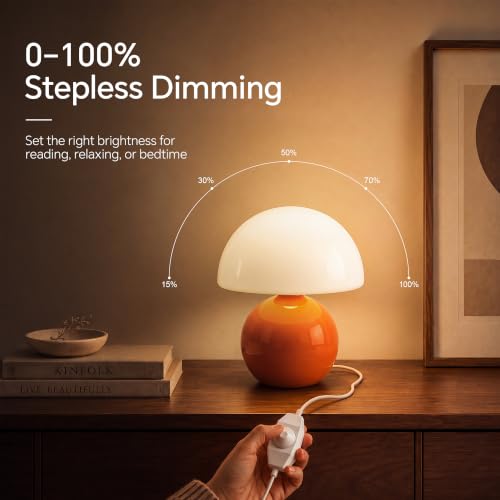 Mushroom Lamp Table Lamps Set of 2 for Bedroom Living Room (2 Count)